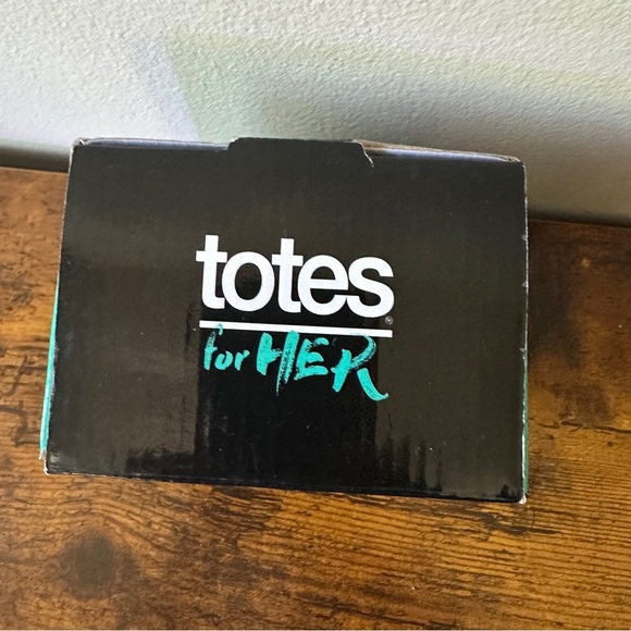 Totes Black Box with White and Teal Accents - Picture 3 of 4